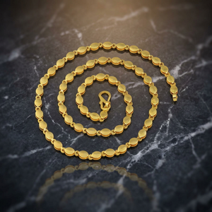 Wholesale 14K 18K 24K Micron Gold Plated Oval Link Or Leaf Design Style <b>Chain</b> Fashion <b>Chains</b> Necklaces Brass Gold <b>Chain</b> Necklace - Product Image 4