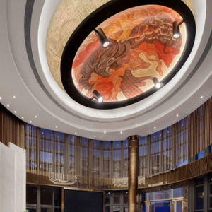 Lustre <span class=keywords><strong>de</strong></span> salle à manger VIP, luminaire suspendu en <span class=keywords><strong>paille</strong></span> <span class=keywords><strong>de</strong></span> style UKiyoe, lampes suspendues en forme <span class=keywords><strong>de</strong></span> <span class=keywords><strong>chapeau</strong></span> <span class=keywords><strong>de</strong></span> <span class=keywords><strong>paille</strong></span>, impressions sur bois Yamato-e, lampe suspendue en forme <span class=keywords><strong>de</strong></span> tambour - Product Image 2