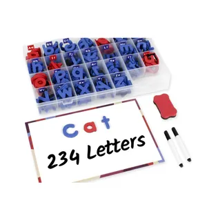 Hot sale Classroom Magnetic Letters Kit 234 Pcs with Double-Side Magnet Board - Foam Alphabet Letters for Kids Alphabet Toy