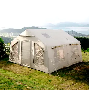 户外便携式野营大型充气帐篷加厚防雨自动帐篷牛津布小屋
