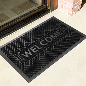 Custom Size Waterproof Dust Non-Slip Rubber Backing Doormat Embossed logo Household Entrance <strong>Door</strong> <strong>Mat</strong> - Product Image 2