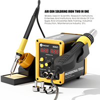 Station de soudage numérique Kailiwei 750W 8586D 2-en-1 avec pistolet à air chaud et écran LED pour réparation de téléphones
