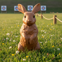 Cible de tir à l'arc 3D en forme de lapin avec support de groupe, équipement de tir en mousse durable pour la pratique de la chasse et de l'archerie en extérieur