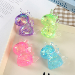 Hot Selling TPR Maltose Glitter Unicorn Pressure Release Promotional Gift Decompression Squeeze <b>Squishy</b> Toys for Kids Adults - Product Image 5