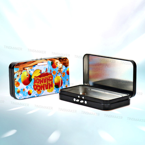 Venta al por mayor de caramelos de Menta a prueba de niños Gummy Tin Packaging Child Resistant Cr Tin - Product Image 1