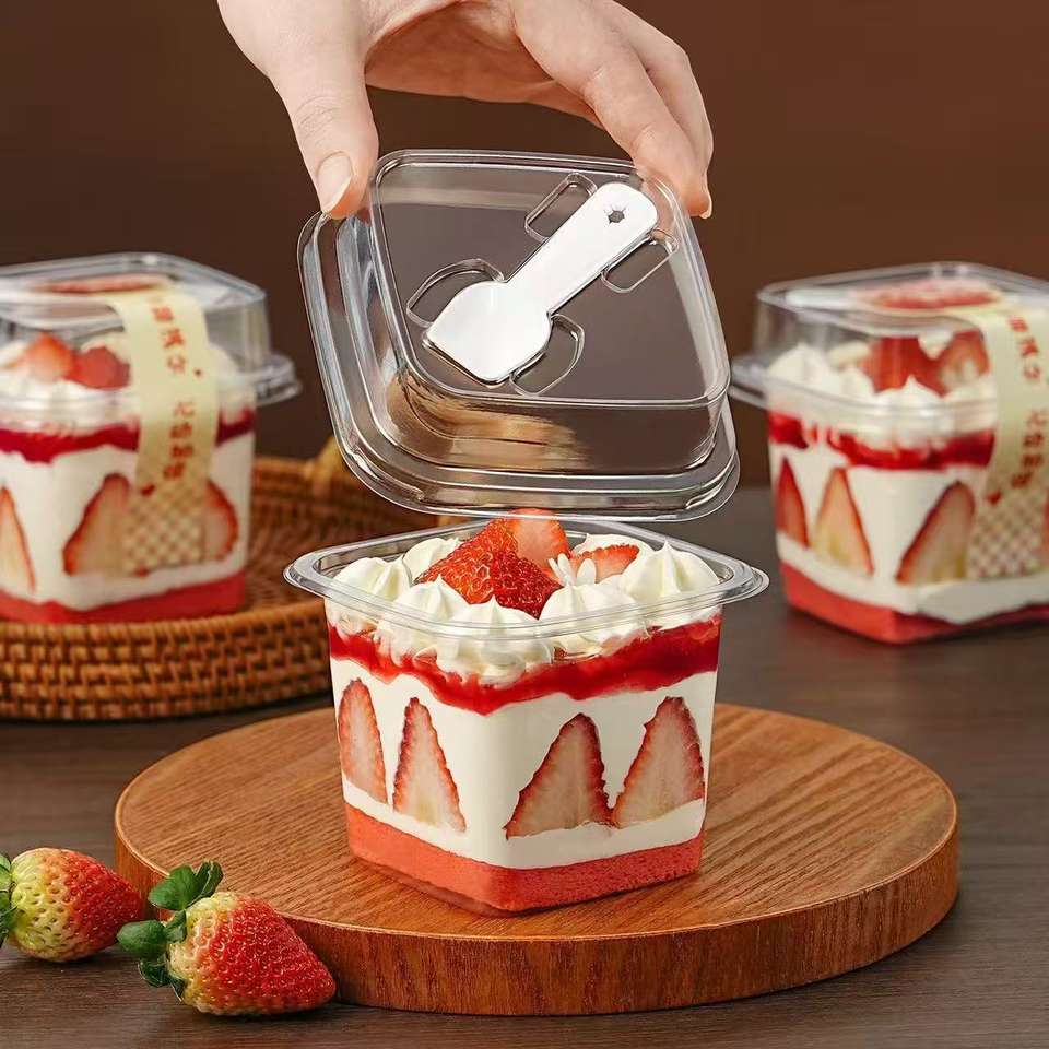 Puding Packing Pudding Cups with Lids, Packaging Boxes for Jelly Desserts, Special ...