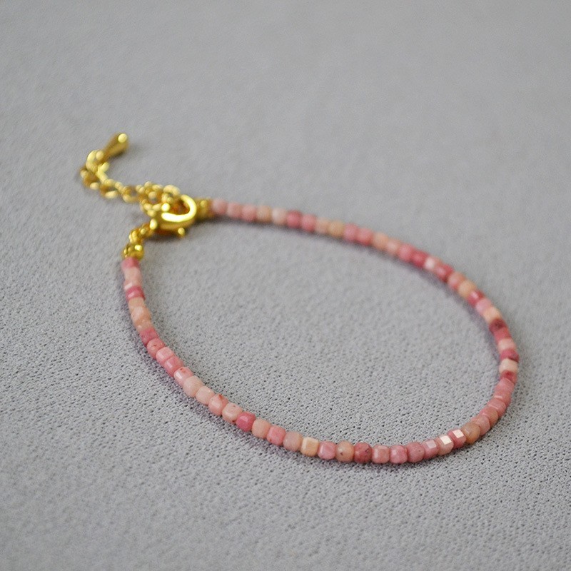 Gold 2-2.5MM Rose Quartz
