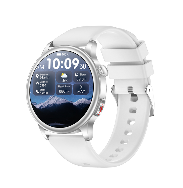 Wonlex 1.43 AMOLED Touch Screen Display Smart Watch Blood Pressure Smartwatch BT Phone Call Magnetic Charging Sleep