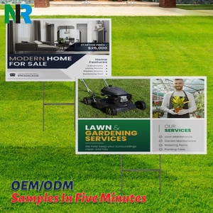 Venta Directa de Fábrica, Letreros de Plástico PP con Impresión UV, Resistentes, con Estaca en Forma de H para Publicidad Exterior - Product Image 1