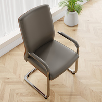 Chaise de bureau de direction ergonomique de luxe, design contemporain, cuir véritable, hauteur réglable, pivotante, cuir noir