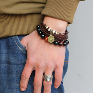 Pulsera de Cuero con Signo Zodiacal, Dije de Constelación de Aleación de Cobre, Joyería Unisex para Regalo - Product Image 3