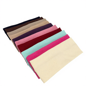 عصابات رأس قطنية مخصصة واسعة من مصمم الألوان الصلبة للعصابة الرياضية التبعي عقال محبوك - Product Image 1