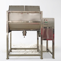 Mélangeur horizontal multifonctionnel en acier inoxydable à bande spirale pour poudres chimiques alimentaires