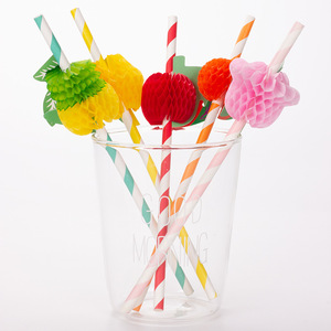3D Decorative Flower Straw Paper Disposable Straws For Party Beverage Decorations - Product Image 1