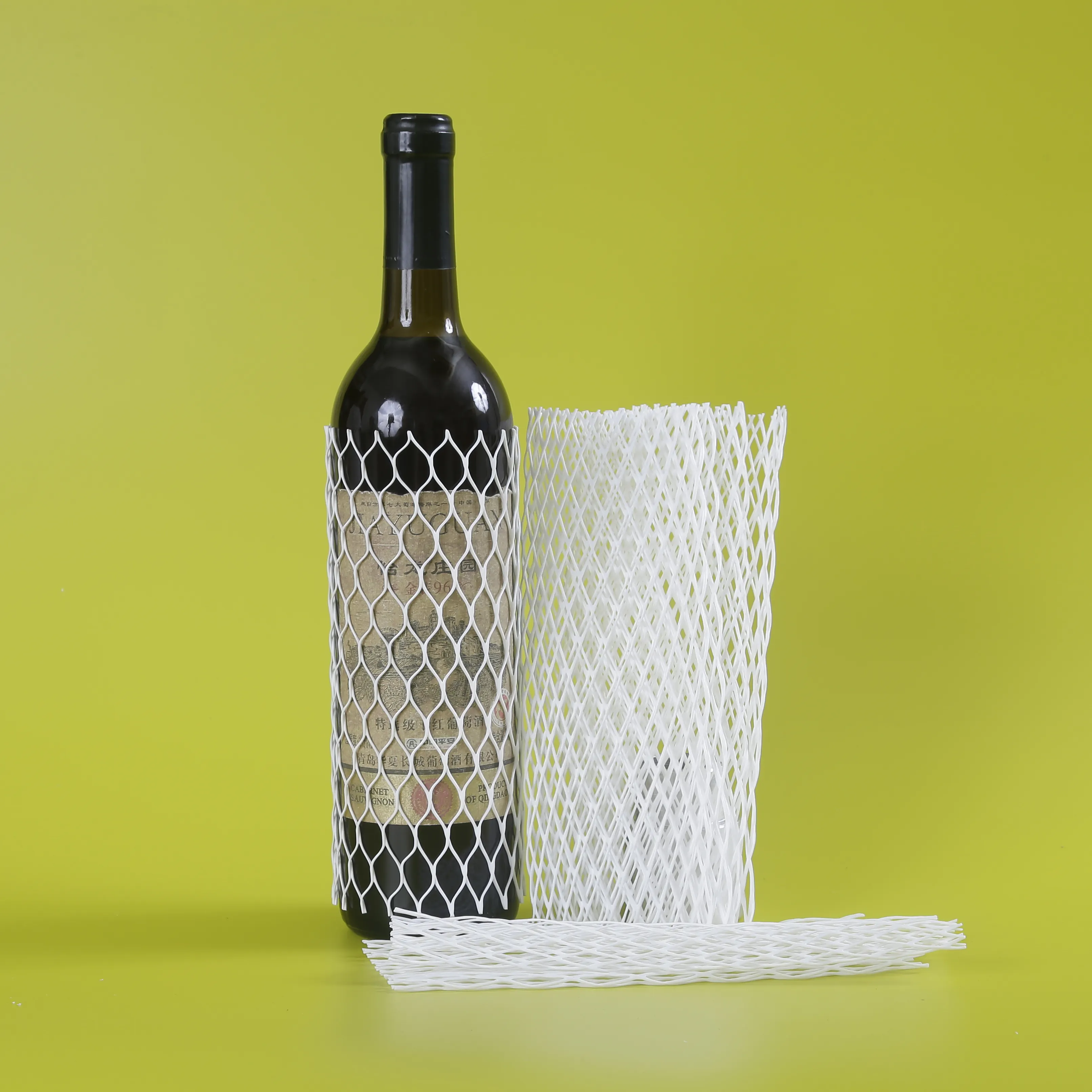 Various Specifications PE Plastic Mesh Protective Sleeve Net for Glass Wine Bottle