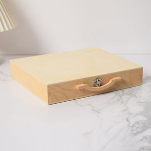 Boîte de rangement en bois, profondeur 265 mm, boîte à outils portable pour fournitures artistiques - Product Image 3