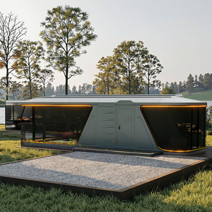 K7 Space Capsule Péniche Galère Design contemporain Panneau sandwich <span class=keywords><strong>en</strong></span> acier rapide pour maison Bureau Hôtel Resort Chambre à coucher - Product Image 3
