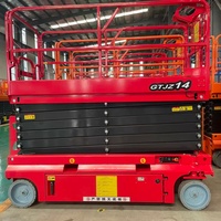 Plateforme élévatrice mobile électrique, hauteur de travail 12 m, plateforme élévatrice à ciseaux autopropulsée, hauteur de plateforme 10 m avec plateau extensible