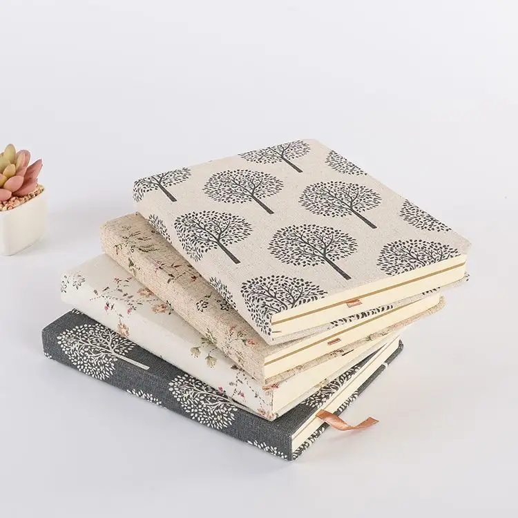 Prodotti innovativi 2022 di tendenza hardcover eco friendly lino ufficiale di affari planners hardcover notebook tessuto