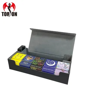 TORSON 600 + Yugioh Deck kotak kulit Perdagangan kualitas kotak kartu kulit Toploader penyimpanan kotak kartu kulit