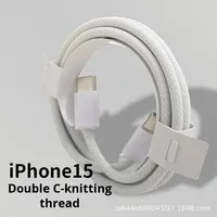 Câble de charge et de données double extrémité 3A pour Apple Type-C, tressé, charge ultra-rapide, TPE USB3.0, compatible avec les écouteurs pour iPhone 15-16