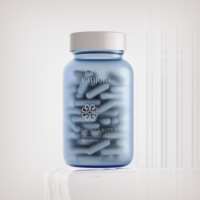 Flacon en verre de qualité alimentaire vide de 200 ml, 150 ml, 100 ml, 90 ml, flacon de 60 capsules pour médicaments et comprimés pharmaceutiques avec bouchons