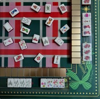 Maßgefertigtes 4-Schicht-Acryl-Mahjong Großhandel Weihnachts-Mahjong Graviertes Feiertagsspiel-Set, Boutique-Mahjong zur Unterhaltung