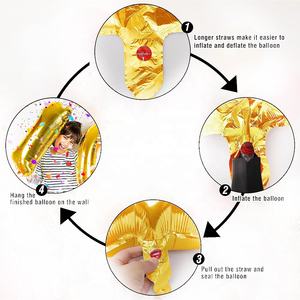 Globo inflable de helio Mylar, 16, 32, 26, 32 y 34 pulgadas, <span class=keywords><strong>40</strong></span> globos dorados con letras inglesas, forma personalizada, barato - Product Image 6