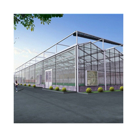 Serre commerciale moderne Venlo grande taille pour extérieur, en polycarbonate multi-chapelles, système de kit avec structure en acier galvanisé, taille personnalisable