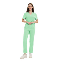 Ensemble d'uniformes de travail pour salon de beauté, imprimés sur mesure avec logo, extensibles, élégants, pour infirmières et manucures, robe de coiffure pour femmes