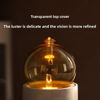 Difusor de Aceites Esenciales, Máquina de Aromaterapia sin Agua con Base de Madera Sólida, Funciona con Batería, Tipo Niebla, Regalo Creativo para el Hogar y Amigos