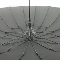 Parapluie haut de gamme à 16 baleines coupe-vent, ouverture automatique, grand parapluie de pluie professionnel avec logo personnalisé, capuchon métallique et poignée en bois