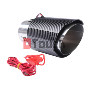 Xe <span class=keywords><strong>Muffler</strong></span> nhà máy 63mm xe sợi Carbon nhìn sáng ống xả lời khuyên Màu Đỏ màu xanh ánh sáng đầy màu sắc xe dẫn <span class=keywords><strong>Muffler</strong></span> ống xả tip - Product Image 3