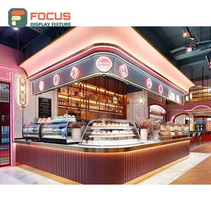 Exhibidor de Café Integrado, Estante para Tazas, Marco Negro Mate, Exhibidor de Mercancía para Cafetería - Product Image 4