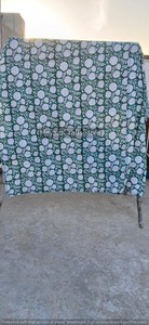Handmade Indian Floral Kantha Quilt 100% Cotton Printed Green White Traditional Home Decor All Season Use - Product Image 5