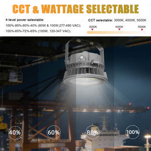 ไฟ LED ป้องกันการระเบิด ตัวเรือนอะลูมิเนียมอัลลอยด์ กำลังไฟ 100 วัตต์ มาตรฐาน IP66 NEMA 4X ปรับแต่งได้ตามความต้องการ  แสงสี 3000K-5000K - Product Image 4