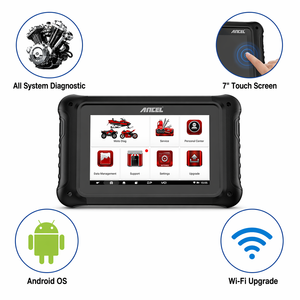 Scanner de diagnostic automobile et <span class=keywords><strong>moto</strong></span> Android 7 pouces de qualité supérieure, diagnostic de tous les systèmes, fonctions de service avancées - MT700, garantie 1 an - Product Image 1