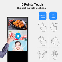 Kiosco con Pantalla Táctil LCD Vertical de 32 Pulgadas para Interiores con Soporte de Pie para una Publicidad Efectiva en Centros Comerciales