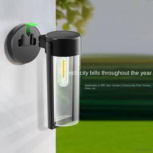 Lustre LED solaire extérieur étanche IP65 avec télécommande, lampe murale rétro à filament pour jardin, véranda, terrasse - Product Image 3