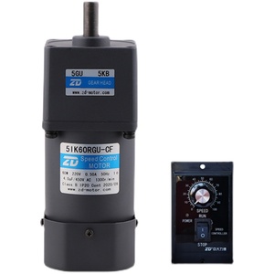Moteur à engrenages à induction AC monophasé/triphasé à faible régime et couple élevé, 60mm-104mm, 10W-200W, avec contrôle de vitesse - Product Image 2
