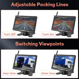 <span class=keywords><strong>Monitor</strong></span> de sistema de cámara de respaldo de camión dual inalámbrico profesional de 7 pulgadas, visión nocturna impermeable, vista delantera y trasera para camiones, vehículos recreativos y furgonetas - Product Image 4