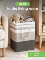 Nouveau produit 2026 : Panier à linge pliable carré extra-large 75L moderne et personnalisé pour chambre à coucher