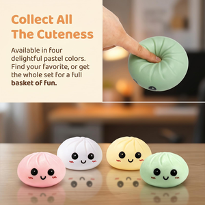 Dumpling Squeeze Toys, <b>Glitter</b> Dumpling Squeeze Toy with Box, Sensory Stress Relief Fidget Toy for Adults, Calming Squeeze Toy - Product Image 6