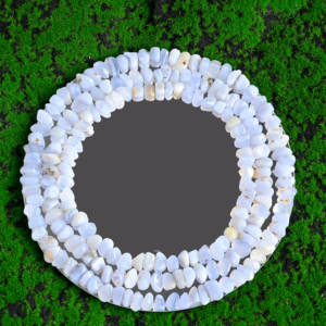 Miroir rond en pierre de roche fait main, miroir mural décoratif pour salon, chambre, salle de bain, décoration intérieure, vente en gros - Product Image 1