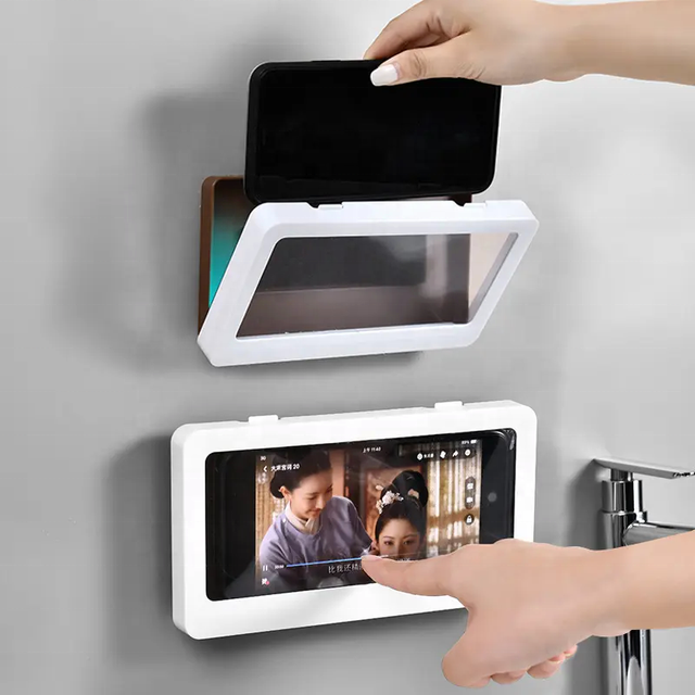 New Top Selling Products 2025 Universal Wall Mount Shower Cell Phone Holder Stand Case Waterproof Bathroom Mobile Phone Holders