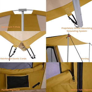 Carpa de Lona Resistente e Impermeable para 4 Estaciones, de Montaje Rápido, con Estructura Flex-Bow, para Acampar, con Abertura para Estufa, Ideal para Burning Man - Product Image 4