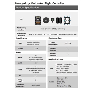 Contrôleur de vol embarqué PRO IP65 2026 pour drone, 16 canaux, 10x UART, 6 interfaces coaxiales, carte SD 32 Go, accessoires pour drone de course FPV - Product Image 5