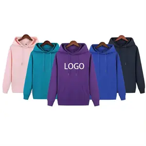 Hoodie kustom hitam Premium 500 gsm kualitas kelas satu Hoodie Pria Label pribadi hoodie ungu Sweatshirt Logo kustom uniseks