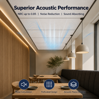 Système de plafond suspendu en panneaux d'aluminium, dalles de plafond métalliques à clipser pour les projets d'aménagement intérieur de bureaux, d'hôtels et de commerces