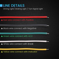 Bande lumineuse LED RGB pour voiture, 1 m, feu de freinage supplémentaire, feu arrière d'avertissement, troisième feu de freinage, feu stop surélevé